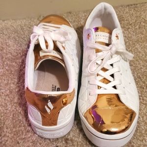 Sketchers Rose Gold Sneakers